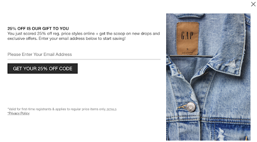 GAP_black_friday_popup_example